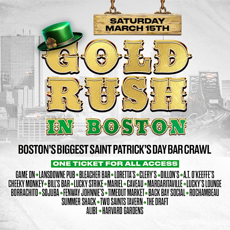 Discover the Gold Rush Bar Crawl Hosted by Fenway Nights