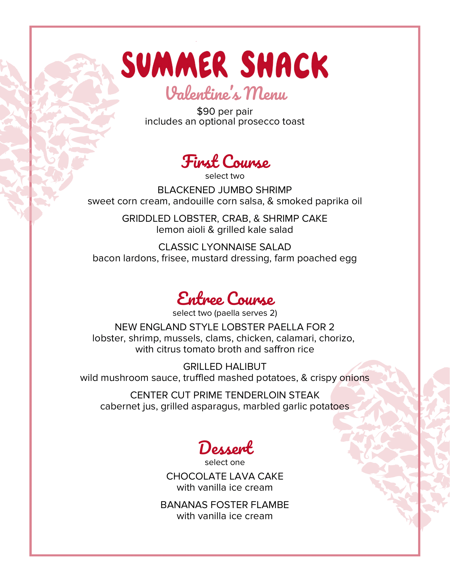 Make Valentine's Day Unforgettable at Summer Shack