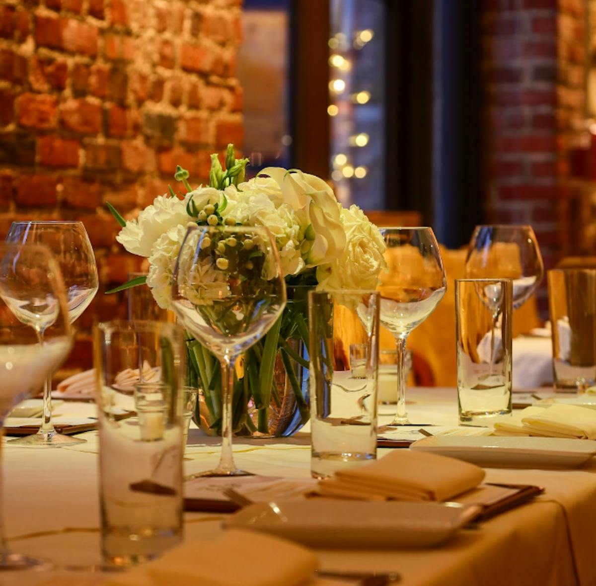 Scampo arched-brick dining room at the Liberty Hotel
