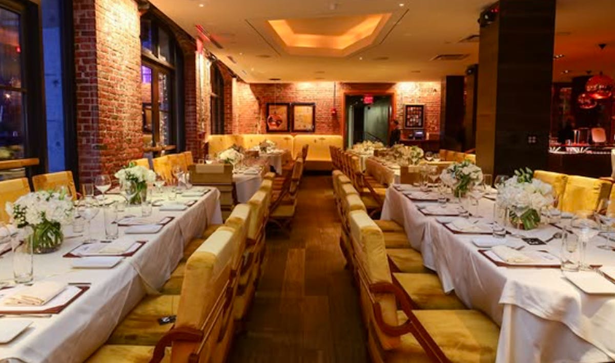 Scampo dining room interior at the Liberty Hotel