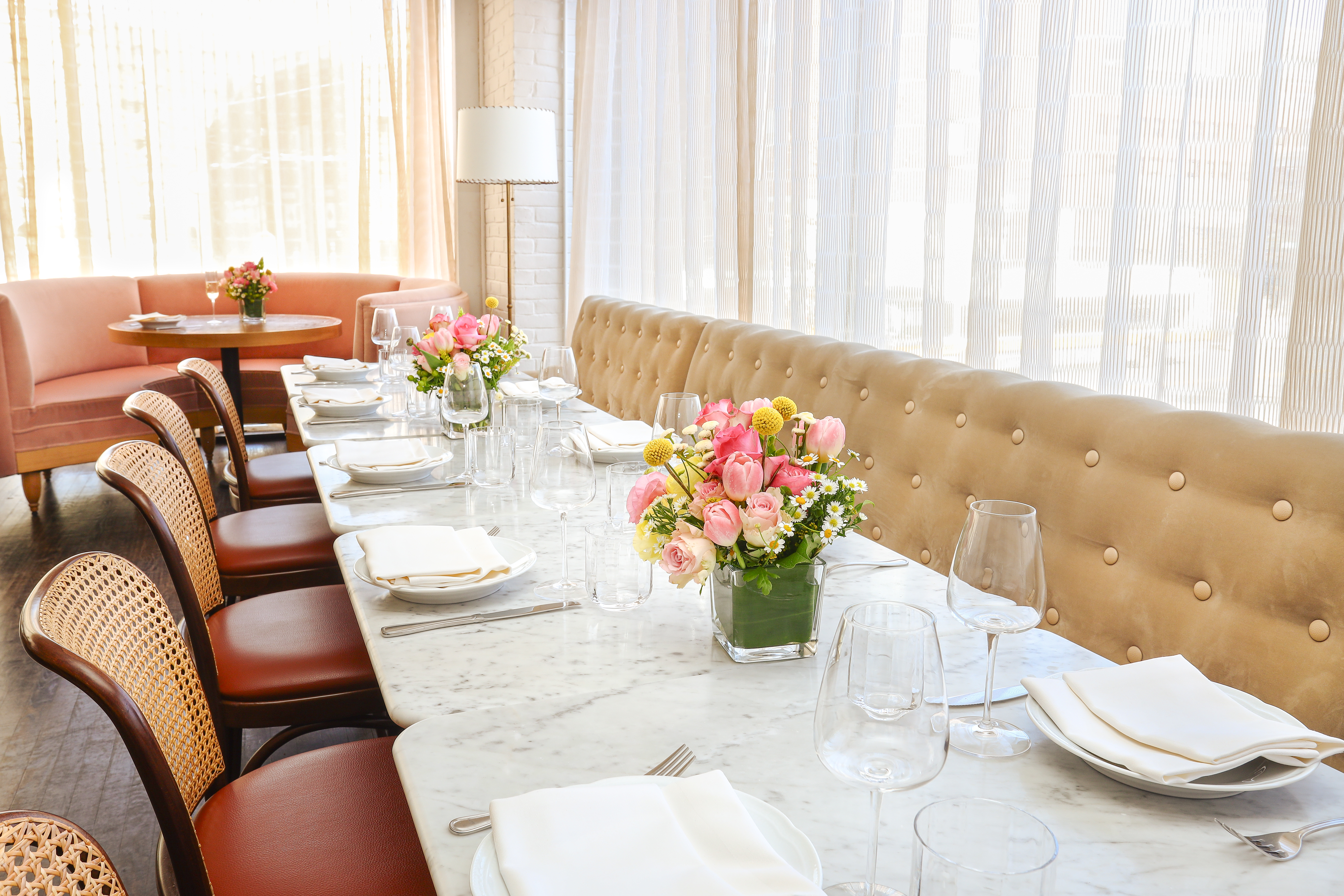 Lucky's Lounge speakeasy room set for an intimate private party